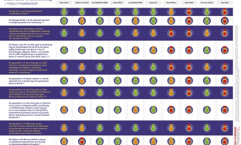 Brezhoneg : respontoù an dud war ar renk  evit an dilennadegoù rannvro